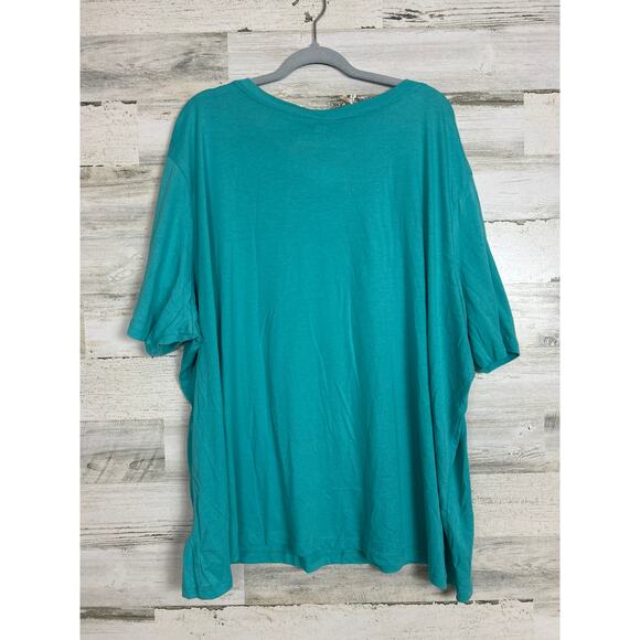 The Chosen womens plus 5XL blue cotton Fishes short sleeve T shirt christian - Picture 2 of 4